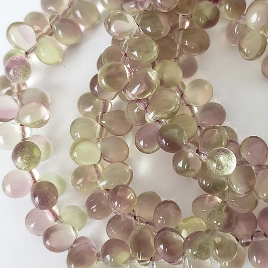 チェコビーズ ドロップ 5×7mm ライト アメジスト ジョンキル｜40個入 ハンドメイド素材 BULBULBEADS