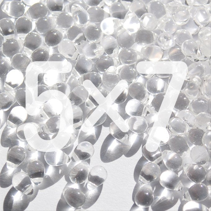 チェコビーズ ドロップ 5x7mm クリスタル クリア｜20個入 ハンドメイド素材 BULBULBEADS