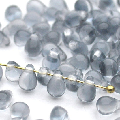 チェコビーズ ドロップ 4×6mm モンタナ・コンビ｜60個入 ハンドメイド素材 BULBULBEADS