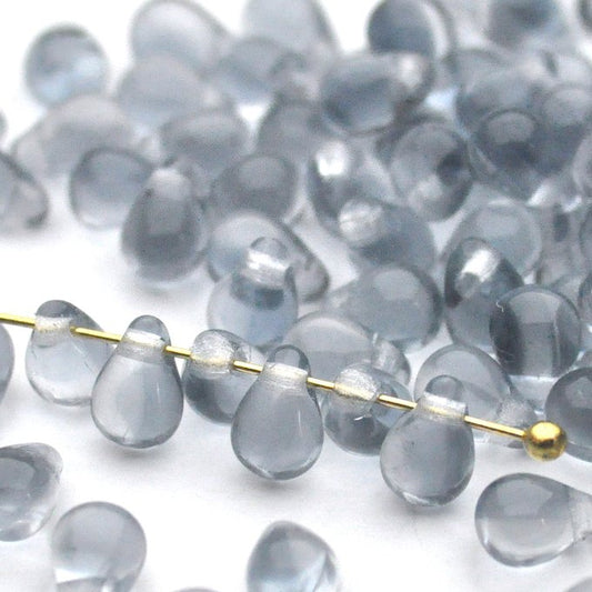 チェコビーズ ドロップ 4×6mm モンタナ・コンビ｜60個入 ハンドメイド素材 BULBULBEADS