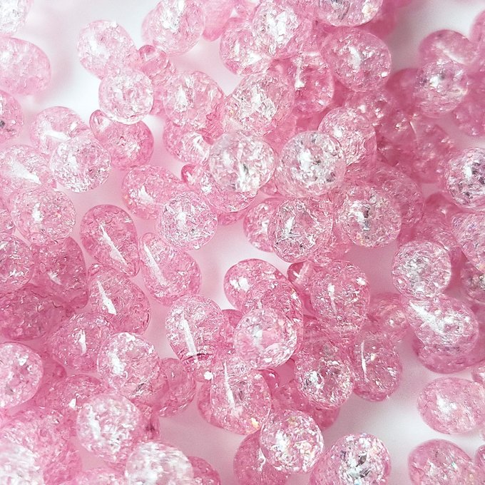 チェコビーズ ドロップ 6×9mm クラック・ラベンダーパープル｜20個入 ハンドメイド素材 BULBULBEADS