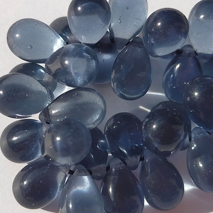 チェコビーズ ドロップ 6x9mm モンタナブルー・ライト｜20個入 ハンドメイド素材 BULBULBEADS