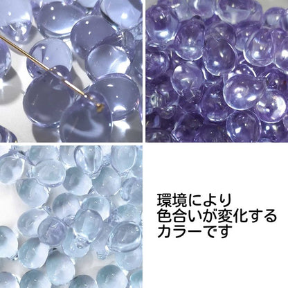 チェコビーズ ドロップ 6x9mm アレキサンドライト0・クリア｜20個入 ハンドメイド素材 BULBULBEADS