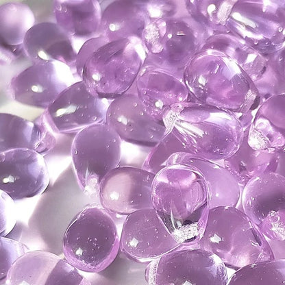 チェコビーズ ドロップ 6x9mm オーキッドパープル0｜20個入 ハンドメイド素材 BULBULBEADS