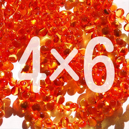 チェコビーズ ドロップ 4x6mm オレンジ ツートーン ラッカーコート｜30個入 ハンドメイド素材 BULBULBEADS