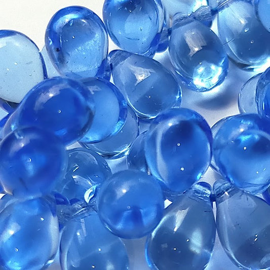 チェコビーズ ドロップ 6x9mm フォーゲット・ミー・ノット｜20個入 ハンドメイド素材 BULBULBEADS