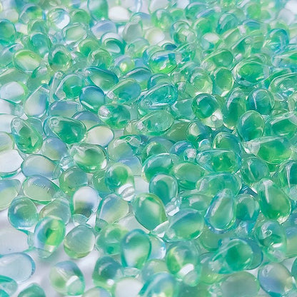 チェコビーズ ドロップ 6×9mm ソーダ水・コンビ｜20個入 ハンドメイド素材 BULBULBEADS