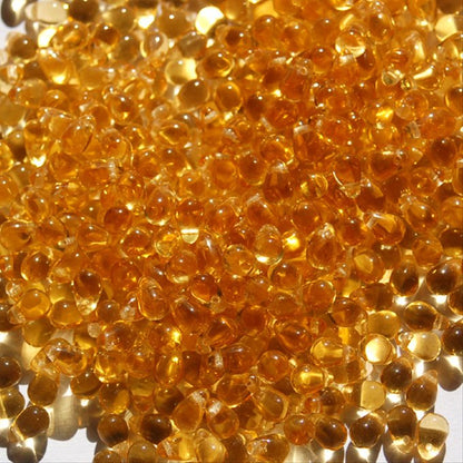 チェコビーズ ドロップ 4x6mm トパーズイエロー4｜30個入 ハンドメイド素材 BULBULBEADS